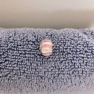 Pandora Pink and White Murano Glass Charm